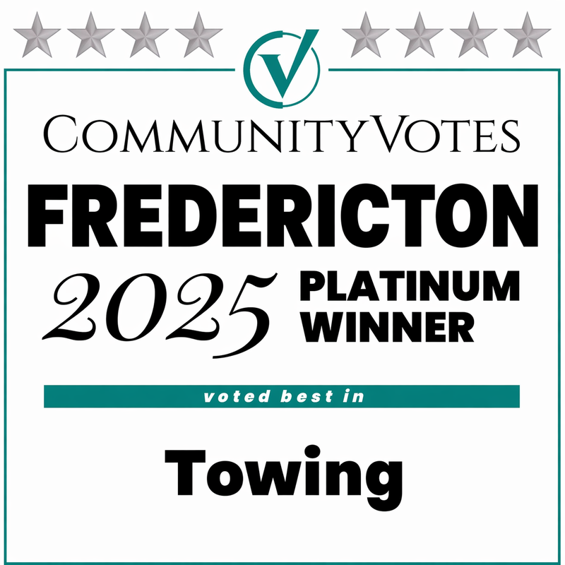 CommunityVotes Fredericton 2025 Platinum Winner - Voted Best in Towing.